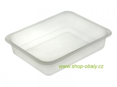 Miska zatavovací PP 227x177x50mm 1-dílná / 1400ml M10/50/ G transparentní hladká