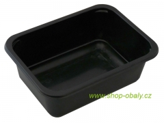 Miska zatavovací PP 227x177x80mm 1-dílná / 2300ml W1/623D černá hladká
