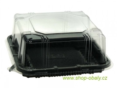 1110DXN01 Víko rPET 110x100x40mm na tác čtverec 1110DXN30, transparentní