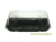 1608DXN30 Tác obdélník PET 160x85x20mm černý