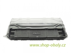 2714DX01 Víko rPET 270x135x40mm na tác obdélník 2714DX30, transparentní