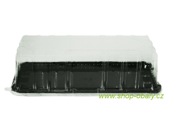 3210DX03D2 Víko rPET 340x125x85mm na tác 3210DX30, transparentní