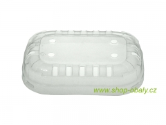 Víčko rPET na misky na ovoce 125-250g FL215/15mm 143x97x15mm
