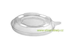 Víčko rPET LBQ12 na kelímky 122mm  BUQ68/ 83/ 120, vypouklé 4 otvory
