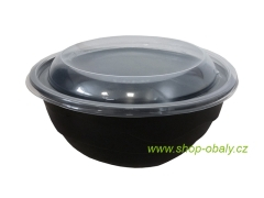 Miska PP  750ml, 150x150x72mm extra pevná, černá BOWLIPACK - REUSE
