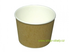 Miska papírová na polévku 550ml, 110mm WRAP natural hnědý