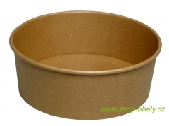 Miska papírová na salát 1300ml, 184mm kraft hnědá