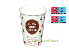 Kelímek papírový 180/210ml 7oz 70mm ENJOY COFFEE Vending - EU logo
