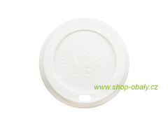 Víčko BIO CPLA s otvorem na kelímek papírový 12/16/20oz 300/600ml D90 natural