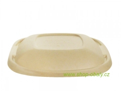 Víčko BIO na misky čtvercové 215x215mm natural 100% kompostovatelné