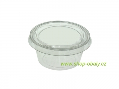 Víčko PLA na kelímek na dressing průměr 62mm 100% kompostovatelné
