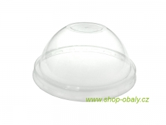 Víčko rPET 95mm dome VR vypouklé bez otvoru na kelímek PET 200-650ml/zmrzlinový