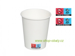 Kelímek papírový 200/250ml 8oz 80mm bílý - EU logo