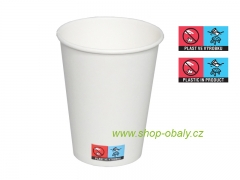 Kelímek papírový 300/350ml 12oz 90mm bílý - EU logo