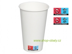 Kelímek papírový 400/450ml 16oz 90mm bílý - EU logo