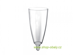 Sklenka SOMMELIER PS 120ml na šampus, bez nožky, transparentní - REUSE