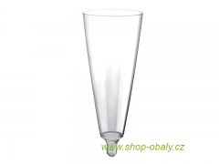 Sklenka SOMMELIER PS 160ml na šampus, bez nožky, transparentní - REUSE